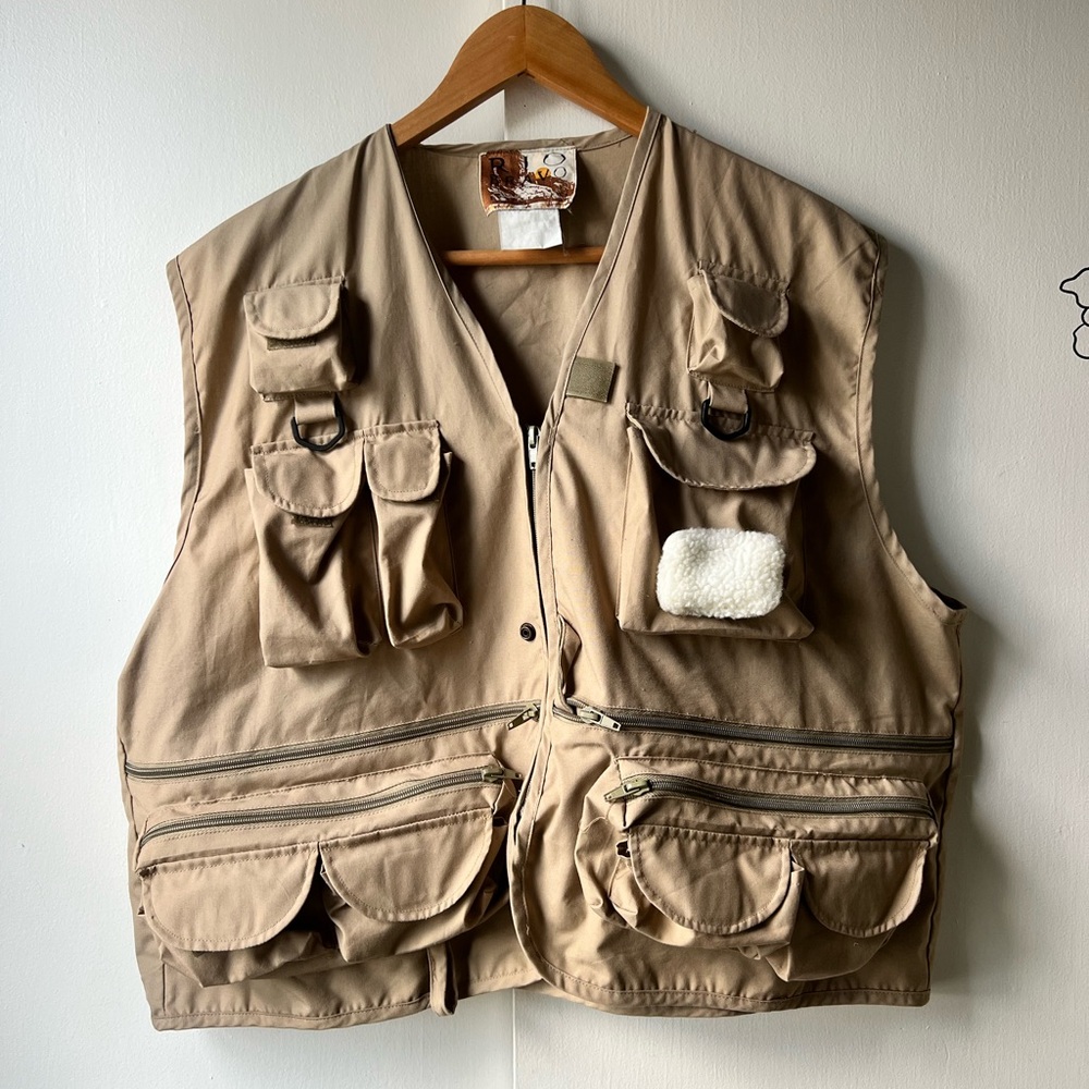 Tan Utility Vest with Pockets Fly Fishing Pockets Utility Outdoor Rio Bravo